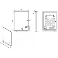 Товар: Зеркало Esbano 60 ESMI2073HDSA с подсветкой с сенсорным выключателем с подогревом и часами - фото 3 Зеркало Esbano 60 ESMI2073HDSA с подсветкой с сенсорным выключателем с подогревом и часами — фото 3, Мебель для ванной