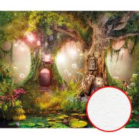 Фреска детская Ortograf Сказочная страна 6511 Фактура бархат FX Флизелин (3,2*2,7) Зеленый/Коричневый, Замки/Деревья — фото 1, Фрески