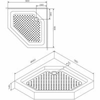 Акриловый поддон для душа AM.PM Gem 90х90 W90T-405-090WT Белый — фото 4, Акриловые душевые поддоны