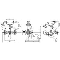 Товар: Смеситель для ванны Boheme Royal Cristal 313-Royal/CRST black Бронза - фото 3 Смеситель для ванны Boheme Royal Cristal 313-Royal/CRST black Бронза — фото 3, Смесители