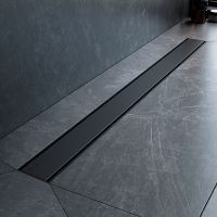 Душевой лоток AM.PM PrimeFlow 90 с Черной матовой решеткой / под плитку Tile арт-W02SC-U11-090-04BM — фото 7, Душевые лотки