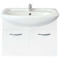 Тумба под раковину 1MarKa Вита 65П Белая глянцевая — фото 1, Тумбы под раковину