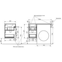 Тумба с раковиной Эстет Dallas Luxe 105 R ФР-00009672 подвесная Белая — фото 7, Тумбы с раковиной