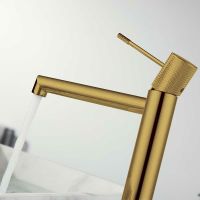 Смеситель для раковины Vincea Desire VBF-1D2BG Брашированное золото — фото 3, Смесители для раковины