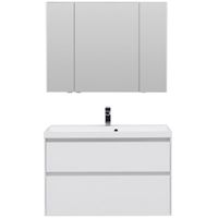 Комплект мебели для ванной Aquanet Гласс 100 240468 Белый — фото 1, Комплекты мебели для ванной