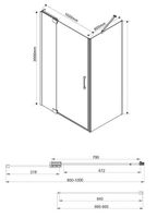 Товар: Душевой уголок Vincea Extra 100х90 VSR-1E901090CGB профиль Черный стекло тонированное - фото 6 Душевой уголок Vincea Extra 100х90 VSR-1E901090CGB профиль Черный стекло тонированное — фото 6, Прямоугольные душевые уголки