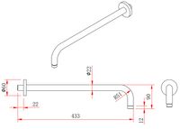 Кронштейн для верхнего душа Berges Ventas R 074009 Хром сильвер — фото 4, Душевое оборудование. Душевая программа