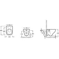 Унитаз Jacob Delafon Struktura EDF102-00 подвесной без сиденья — фото 10, Подвесные унитазы