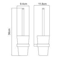 Ершик для унитаза WasserKRAFT Sauer K-7927 Золото — фото 3, Ершики для унитаза