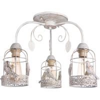 Люстра Artelamp Cincia A5090PL-3WG Белая с золотом — фото 1, Люстры