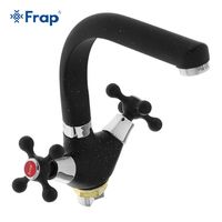 Смеситель для кухни Frap H5408 F5408-7 Черный матовый — фото 2, Смесители для кухни