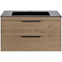 Тумба под раковину Vincea Chiara 2D 80 VMC-2C2800NO подвесная N.Oak — фото 4, Тумбы под раковину