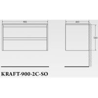 Тумба под раковину BelBagno Kraft 90 подвесная Bianco Opaco арт-KRAFT-900-2C-SO-BO — фото 3, Тумбы под раковину