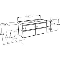 Товар: Тумба под раковину Roca The Gap 120 ZRU9307637 подвесная Белый глянец - фото 7 Тумба под раковину Roca The Gap 120 ZRU9307637 подвесная Белый глянец — фото 7, Мебель для ванной