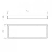 Стеклянная полка Abber Westen AA1759B Черная матовая — фото 3, Полки для ванной и душа