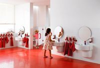 Раковина Geberit Bambini 60 326060000 детская Белая — фото 8, Раковины подвесные