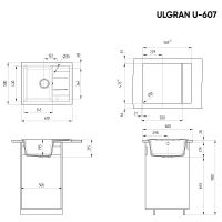 Товар: Кухонная мойка Ulgran Classic U-607-302 Песочная - фото 4 Кухонная мойка Ulgran Classic U-607-302 Песочная — фото 4, Кухонные мойки