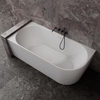 Ванна из искусственного камня Abber Stein 170x80 AS9651 L без гидромассажа — фото 1, Ванны из искусственного камня