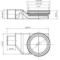 Душевой лоток Pestan Confluo Premium Line 550 White Glass Gold 13100121 с решеткой Белый глянцевый Золото глянцевое — фото 12, Душевые лотки