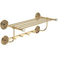 Полка для полотенец Art&Max Barocco Crystal AM-2032-Br-C Бронза — фото 1, Полки для полотенец