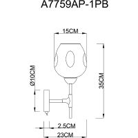 Товар: Настенный светильник Artelamp Yuka A7759AP-1PB Дымчатый Полированная медь - фото 4 Настенный светильник Artelamp Yuka A7759AP-1PB Дымчатый Полированная медь — фото 4, Светильники