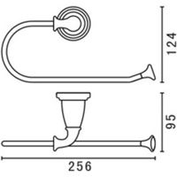 Полотенцедержатель Art&Max Bianchi AM-E-2606-Do Золото — фото 3, Полотенцедержатели