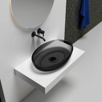 Раковина-чаша Abber Kristall 60 AT2801Onyx Черная — фото 3, Раковины накладные