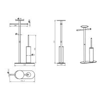 Товар: Напольная стойка Boheme Venturo 10953-MG Золото матовое - фото 3 Напольная стойка Boheme Venturo 10953-MG Золото матовое — фото 3, Стойки - набор держателей