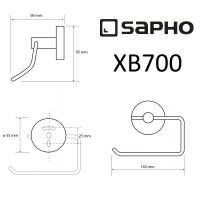 Товар: Держатель туалетной бумаги Sapho X-round black XB700 Черный - фото 2 Держатель туалетной бумаги Sapho X-round black XB700 Черный — фото 2, Держатели туалетной бумаги