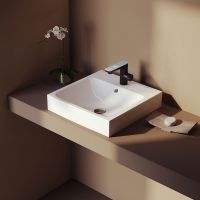 Раковина Berges Strati 48 182005 Белая глянцевая — фото 3, Раковины встраиваемые сверху