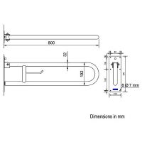 Товар: Поручень Nofer 15051.80.W Белый - фото 2 Поручень Nofer 15051.80.W Белый — фото 2, Поручни для ванной