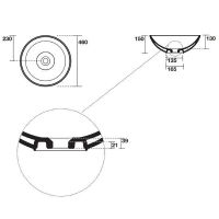 Раковина-чаша Kerasan Ciotola 46 430331 Черная матовая — фото 3, Раковины
