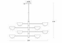 Люстра Maytoni Modern Mollis MOD126PL-08B Черная — фото 4, Люстры
