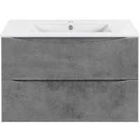 Тумба под раковину Vincea Mia Slim 80 VMC-2MC800S1BT подвесная Beton — фото 1, Тумбы под раковину
