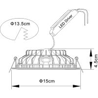 Товар: Встраиваемый светильник Artelamp Riflessione A7012PL-1WH Белый - фото 4 Встраиваемый светильник Artelamp Riflessione A7012PL-1WH Белый — фото 4, Точечные светильники