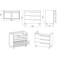 Тумба с раковиной Misty Софт 90 УТ000015031 Белая глянцевая — фото 7, Мебель для ванной