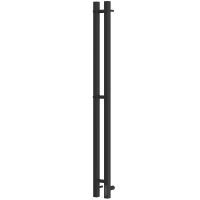 Электрический полотенцесушитель Point Гермес PN13812B П3 80x1200 диммер справа Черный — фото 1, Электрические полотенцесушители