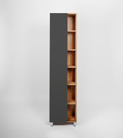 Товар: Шкаф пенал VIANT Бостон 45 VBOS450G-PEN Графит матовый Дуб Вотан - фото 3 Шкаф пенал VIANT Бостон 45 VBOS450G-PEN Графит матовый Дуб Вотан — фото 3, Пеналы для ванной комнаты