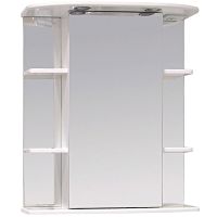 Зеркальный шкаф Onika Глория 65.02 L 206506 с подсветкой Белый — фото 1, Мебель для ванной