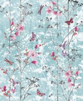 Товар: Фреска Ortograf Flora 31123 Фактура бархат FX Флизелин (2,2*2,7) Бирюзовый/Розовый, Цветы/Бабочки - фото 2 Фреска Ortograf Flora 31123 Фактура бархат FX Флизелин (2,2*2,7) Бирюзовый/Розовый, Цветы/Бабочки — фото 2, Фрески