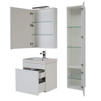 Тумба под раковину Aquanet София 60 196956 подвесная Белый глянец — фото 5, Мебель для ванной