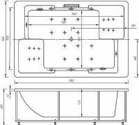 Акриловая ванна Aquatek Дорадо 190х130 DOR190-0000006 без гидромассажа без панелей с каркасом (разборный) со слив-переливом — фото 4, Ванны