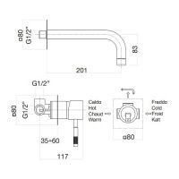 Товар: Смеситель для раковины Webert Rimini RI830606794 Золото матовое - фото 2 Смеситель для раковины Webert Rimini RI830606794 Золото матовое — фото 2, Смесители