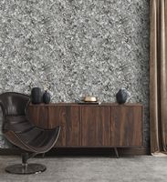 Обои Solo Marigold E602409 Винил на флизелине (1,06*10) Серый/Серебряный/Черный, Мрамор/Штукатурка — фото 3, Обои для стен