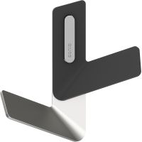 Двойной крючок Sonia Flama 188444 Черный матовый Металл — фото 1, Крючки для полотенец