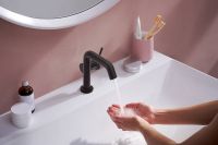 Товар: Смеситель для раковины Hansgrohe Tecturis S 73320670 Черный матовый - фото 3 Смеситель для раковины Hansgrohe Tecturis S 73320670 Черный матовый — фото 3, Смесители
