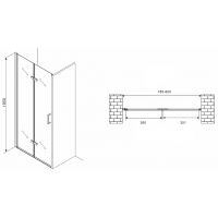 Товар: Душевая дверь Abber Zart 80 AG08080P профиль Хром стекло прозрачное - фото 3 Душевая дверь Abber Zart 80 AG08080P профиль Хром стекло прозрачное — фото 3, Складные душевые двери