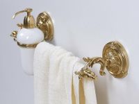 Полотенцедержатель c дозатором для жидкого мыла Art&Max Barocco AM-2057D-Do-Ant Античное золото — фото 3, Дозаторы