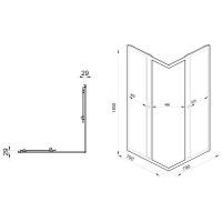 Товар: Душевой уголок Triton Вента-Блэк 80х80 Щ0000057857 профиль Черный стекло прозрачное - фото 5 Душевой уголок Triton Вента-Блэк 80х80 Щ0000057857 профиль Черный стекло прозрачное — фото 5, Душевые уголки