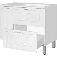 Тумба под раковину Style Line Альба 90 R Люкс Plus ЛС-000010054 Белая — фото 2, Мебель для ванной